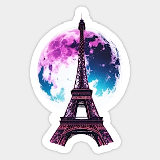 Retro Eiffel Tower Sticker